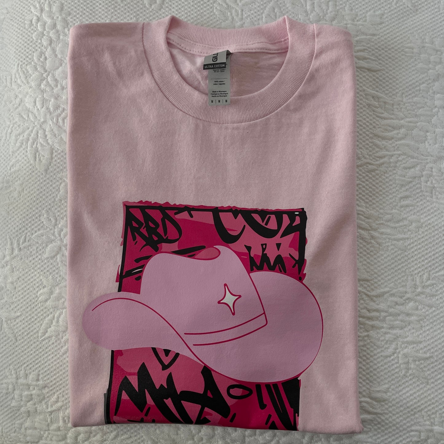 Mia pink hat Tee