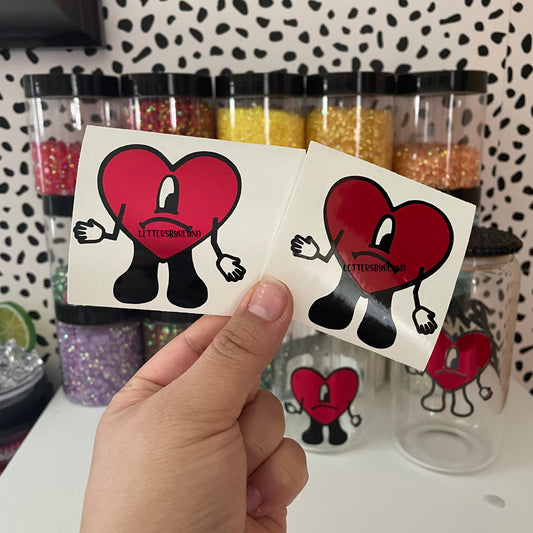 Heart decal sticker