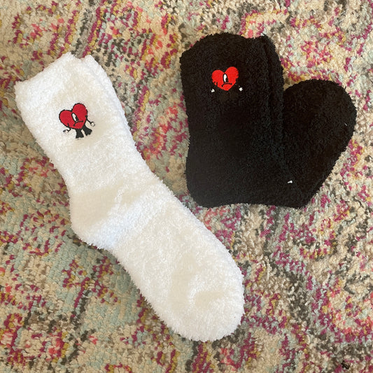 FUZZY Benito heart socks