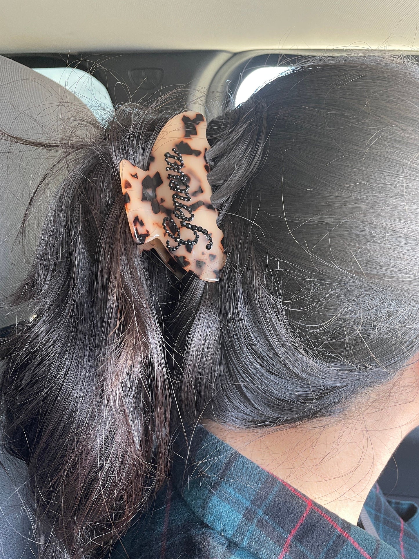Personalized Rhinestone Hair Claw Clip